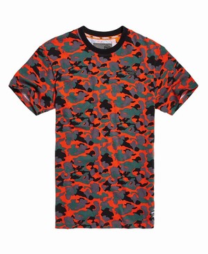 Superdry Orange Label Urban Printed Box Férfi Pólók Narancssárga/Camo | NVCGQ1789